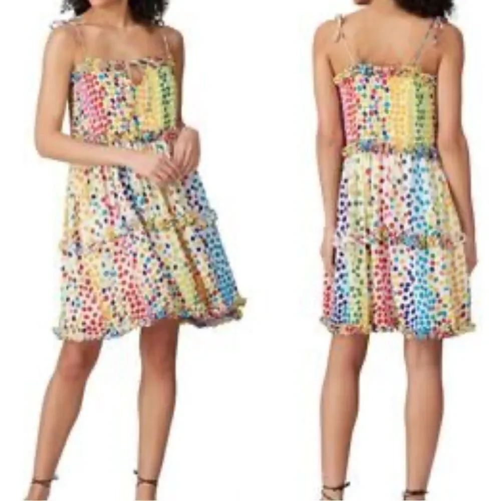 All Things Mochi Mini Multicolored Silk  Dress(Size XS)
